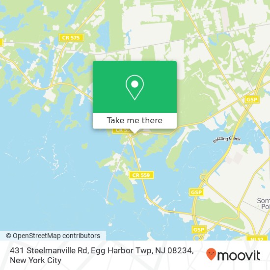 431 Steelmanville Rd, Egg Harbor Twp, NJ 08234 map