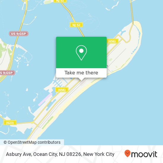 Mapa de Asbury Ave, Ocean City, NJ 08226