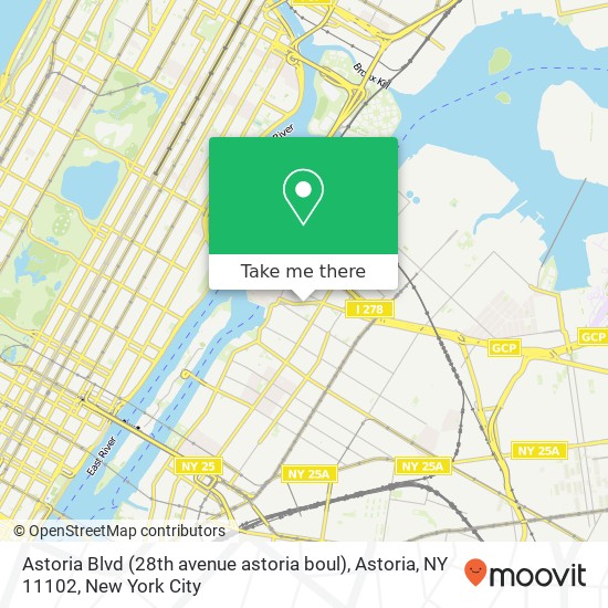 Mapa de Astoria Blvd (28th avenue astoria boul), Astoria, NY 11102