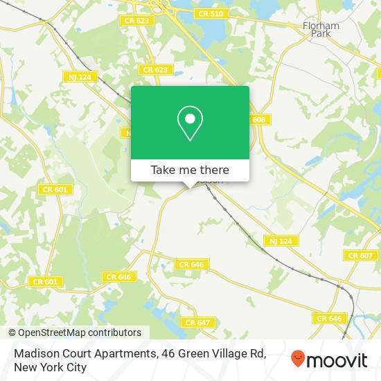 Madison Court Apartments, 46 Green Village Rd map