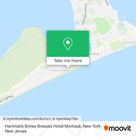 Hartman's Briney Breezes Hotel Montauk map