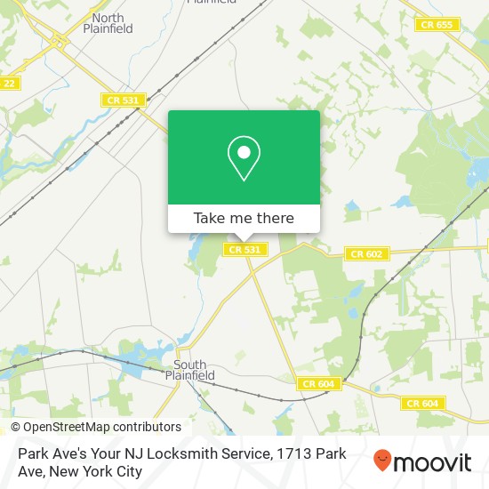 Park Ave's Your NJ Locksmith Service, 1713 Park Ave map