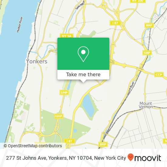 Mapa de 277 St Johns Ave, Yonkers, NY 10704