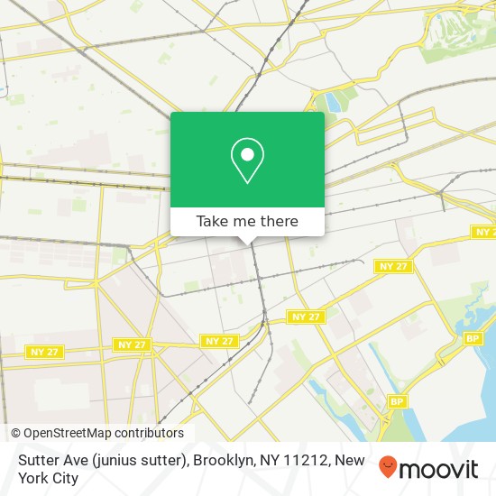 Sutter Ave (junius sutter), Brooklyn, NY 11212 map
