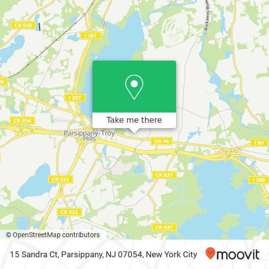 15 Sandra Ct, Parsippany, NJ 07054 map