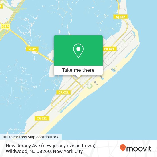 Mapa de New Jersey Ave (new jersey ave andrews), Wildwood, NJ 08260