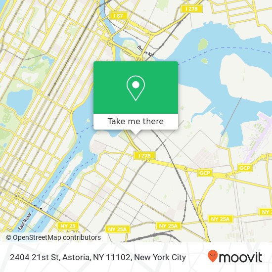 Mapa de 2404 21st St, Astoria, NY 11102