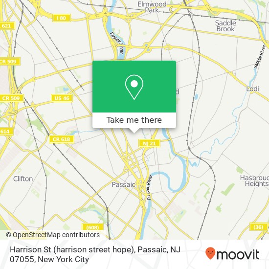 Harrison St (harrison street hope), Passaic, NJ 07055 map