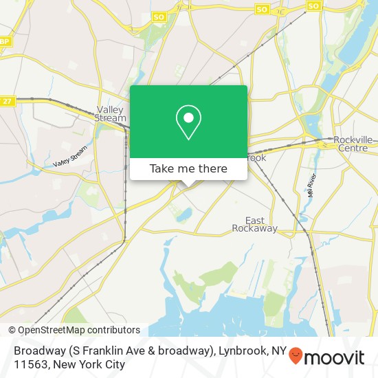 Mapa de Broadway (S Franklin Ave & broadway), Lynbrook, NY 11563