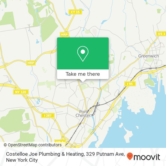 Mapa de Costelloe Joe Plumbing & Heating, 329 Putnam Ave