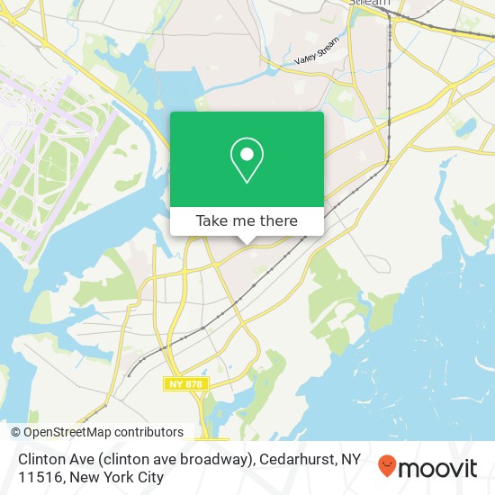 Clinton Ave (clinton ave broadway), Cedarhurst, NY 11516 map