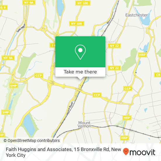 Faith Huggins and Associates, 15 Bronxville Rd map