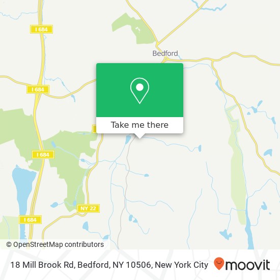 Mapa de 18 Mill Brook Rd, Bedford, NY 10506