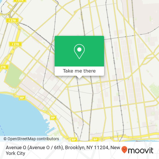 Avenue O (Avenue O / 6th), Brooklyn, NY 11204 map
