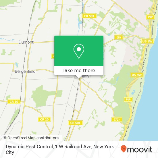 Mapa de Dynamic Pest Control, 1 W Railroad Ave