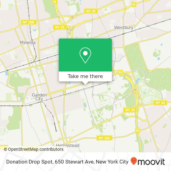 Mapa de Donation Drop Spot, 650 Stewart Ave