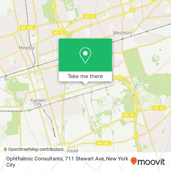 Ophthalmic Consultants, 711 Stewart Ave map