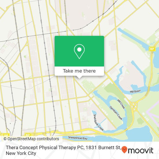 Thera Concept Physical Therapy PC, 1831 Burnett St map