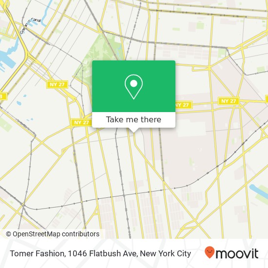 Mapa de Tomer Fashion, 1046 Flatbush Ave