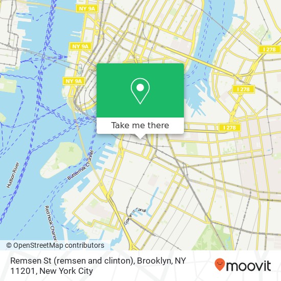 Remsen St (remsen and clinton), Brooklyn, NY 11201 map