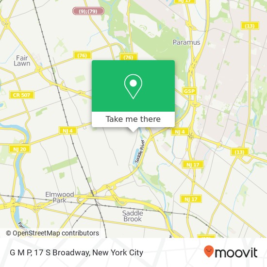 G M P, 17 S Broadway map