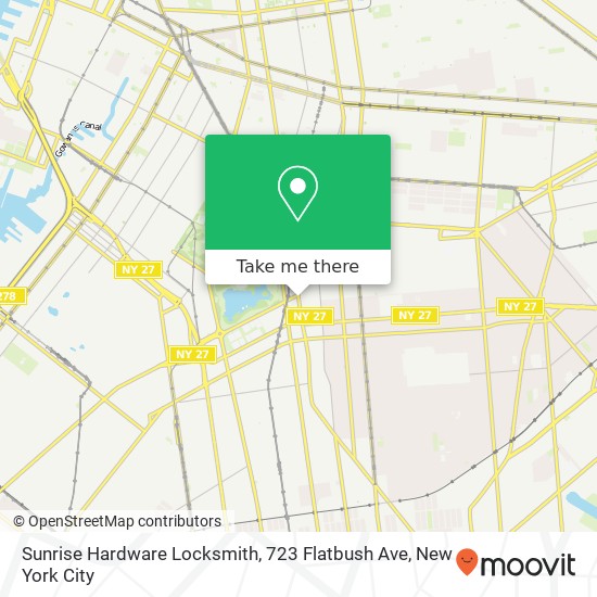 Sunrise Hardware Locksmith, 723 Flatbush Ave map