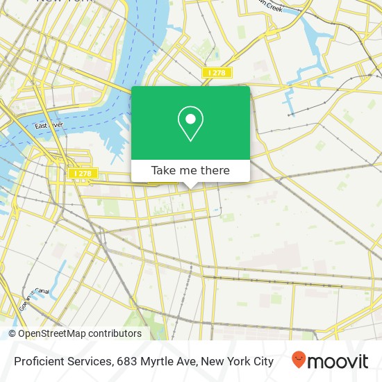 Mapa de Proficient Services, 683 Myrtle Ave