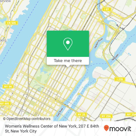 Women's Wellness Center of New York, 207 E 84th St map