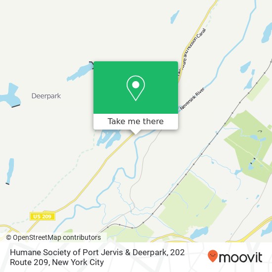 Humane Society of Port Jervis & Deerpark, 202 Route 209 map