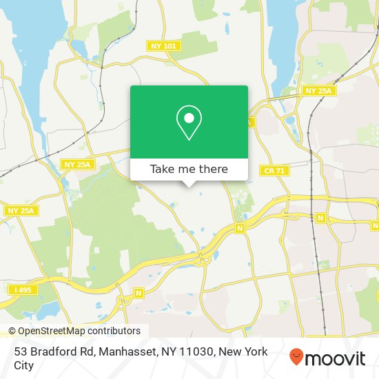 Mapa de 53 Bradford Rd, Manhasset, NY 11030