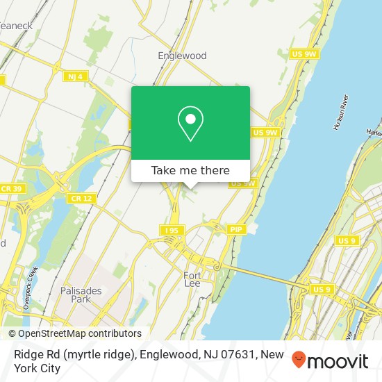 Mapa de Ridge Rd (myrtle ridge), Englewood, NJ 07631