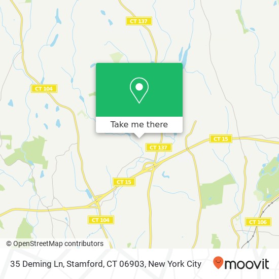 Mapa de 35 Deming Ln, Stamford, CT 06903