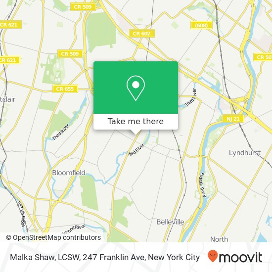 Mapa de Malka Shaw, LCSW, 247 Franklin Ave