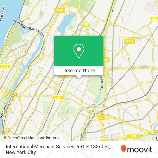 International Merchant Services, 651 E 183rd St map
