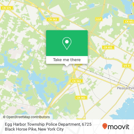 Mapa de Egg Harbor Township Police Department, 6725 Black Horse Pike