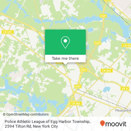 Police Athletic League of Egg Harbor Township, 2594 Tilton Rd map