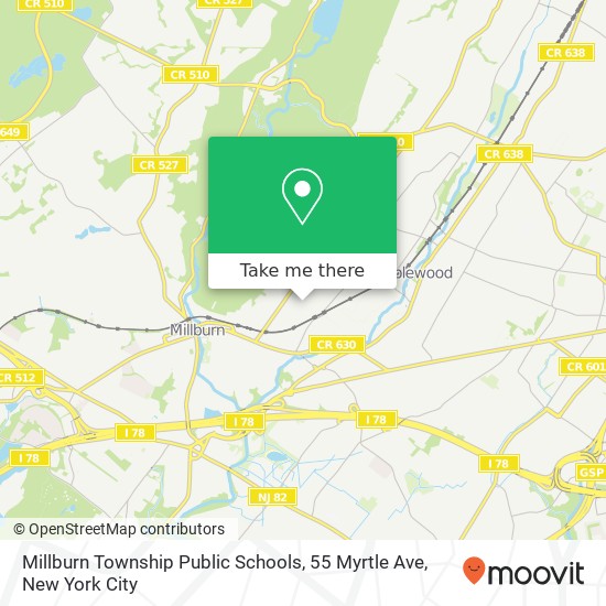 Mapa de Millburn Township Public Schools, 55 Myrtle Ave