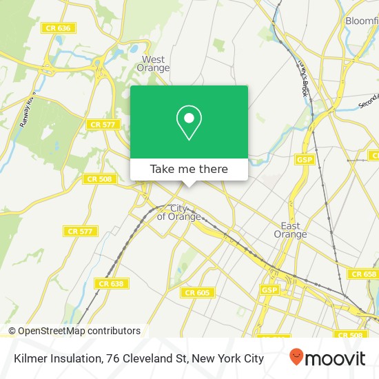 Mapa de Kilmer Insulation, 76 Cleveland St