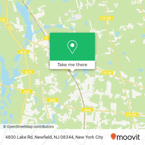 4800 Lake Rd, Newfield, NJ 08344 map