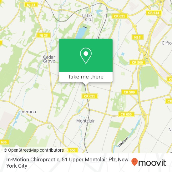 Mapa de In-Motion Chiropractic, 51 Upper Montclair Plz