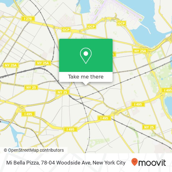 Mi Bella Pizza, 78-04 Woodside Ave map