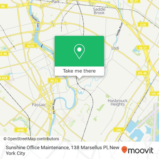 Mapa de Sunshine Office Maintenance, 138 Marsellus Pl