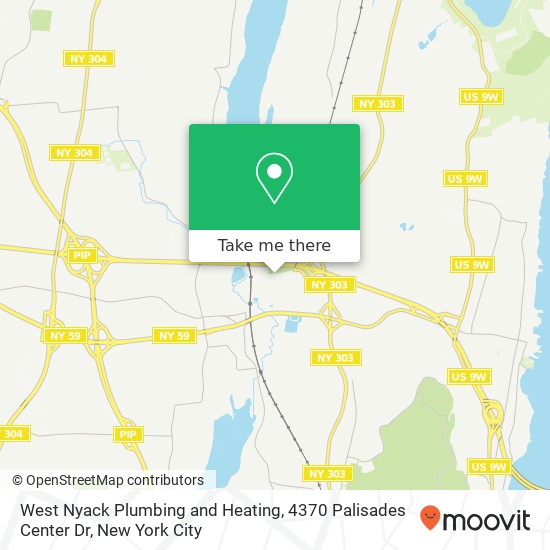 Mapa de West Nyack Plumbing and Heating, 4370 Palisades Center Dr