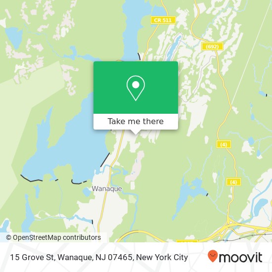 Mapa de 15 Grove St, Wanaque, NJ 07465