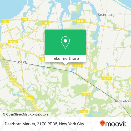 Mapa de Dearborn Market, 2170 RT-35
