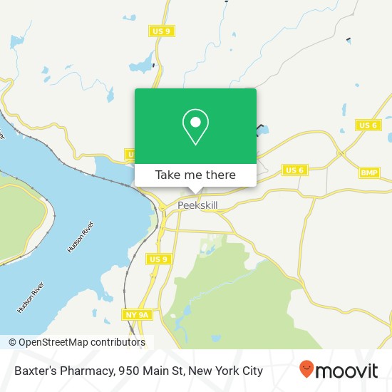 Mapa de Baxter's Pharmacy, 950 Main St