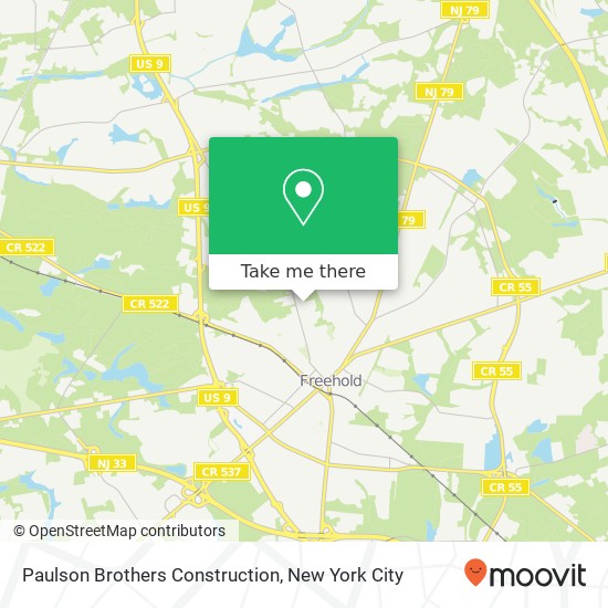 Paulson Brothers Construction map