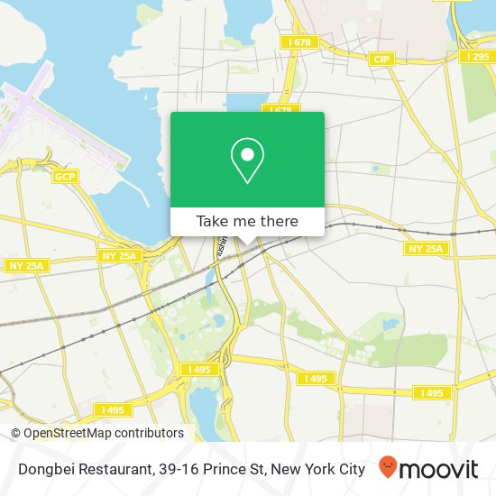 Mapa de Dongbei Restaurant, 39-16 Prince St