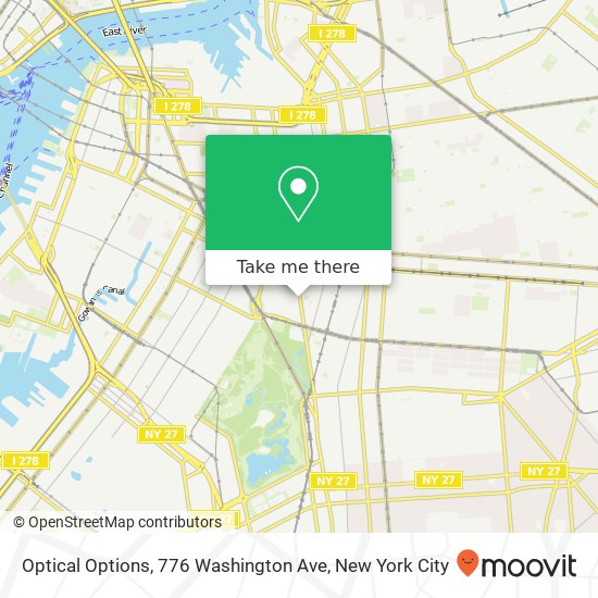 Mapa de Optical Options, 776 Washington Ave