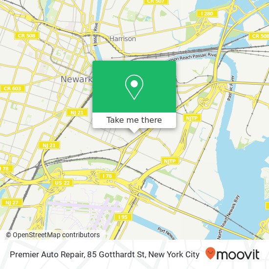 Mapa de Premier Auto Repair, 85 Gotthardt St